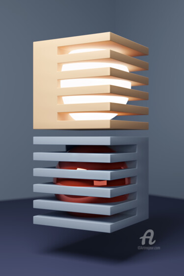 数字艺术 标题为“Abstract 030” 由Val Thoermer, 原创艺术品, 三维建模