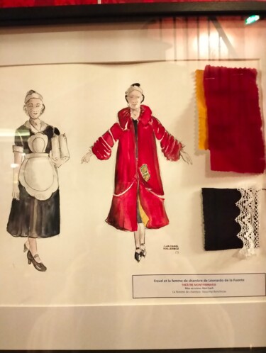 Peinture intitulée "Tenue vestimentaire…" par Valbrun, Œuvre d'art originale, Crayon Monté sur Carton