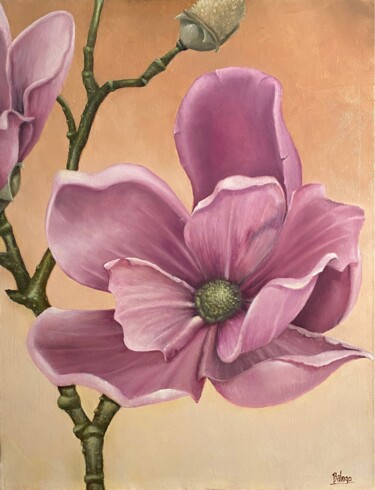 Картина под названием "Magnolia" - Valdecir Balogo, Подлинное произведение искусства, Масло Установлен на Деревянная рама дл…
