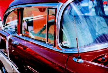 Photography titled "Maroon Chevy '57" by De Visser, Val, Original Artwork