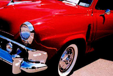 Photography titled "Red Ford" by De Visser, Val, Original Artwork