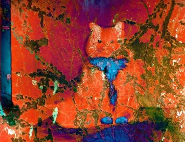 Фотография под названием "Красный кот в синем…" - Valeko, Подлинное произведение искусства