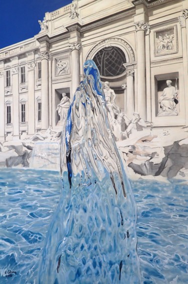 Painting titled "Aqua Virgo" by Valeria Latorre, Original Artwork, Acrylic