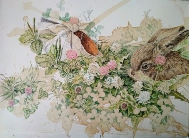 Drawing titled "The rabbit`s brad.j…" by Valentina Arepyeva, Original Artwork, Other