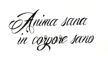 Dessin intitulée "Anima sana in corpo…" par Valentine Fasquel, Œuvre d'art originale