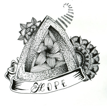 Dessin intitulée "Hope" par Valentine Fasquel, Œuvre d'art originale