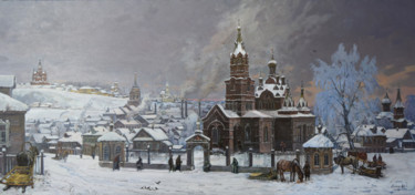 Schilderij getiteld ""Покровский храм. И…" door Valentin Belykh, Origineel Kunstwerk, Olie