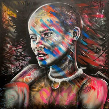 Painting titled "OSUN // 150 x 150 c…" by Valentin Chevauché (CVZ), Original Artwork, Acrylic Mounted on Wood Stretcher frame