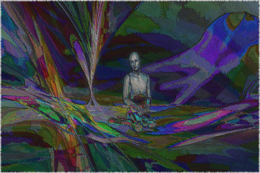 Digital Arts titled "CYBER NIGHT" by Valentin P. Elly, Original Artwork, Digital Painting