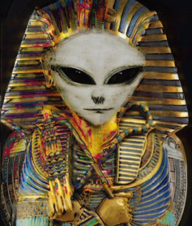 Arte digitale intitolato "Pharaoh alien" da Valentin P. Elly, Opera d'arte originale, Fotomontaggio