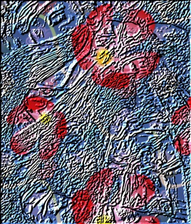 Arte digitale intitolato "Red poppies" da Valentin P. Elly, Opera d'arte originale, Lavoro digitale 2D