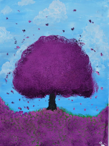 Картина под названием "Малиновое дерево" - Валентин Іванов, Подлинное произведение искусства, Акрил