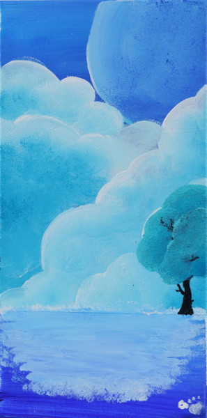 Картина под названием "Синий" - Валентин Іванов, Подлинное произведение искусства, Акрил
