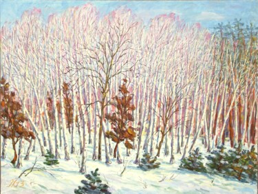 Painting titled "В марте" by Valentin Negresko, Original Artwork, Oil