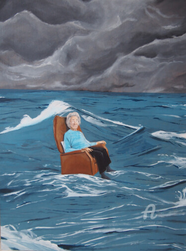 Painting titled "Jour de pluie" by Valentin Sannier, Original Artwork, Acrylic