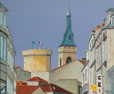 Peinture intitulée "Angoulême l'hôtel d…" par Bernard Valentin, Œuvre d'art originale