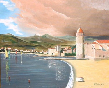 Painting titled "Collioure" by Bernard Valentin, Original Artwork