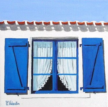 Painting titled "Façade Vendéenne" by Bernard Valentin, Original Artwork