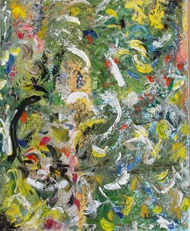 Painting titled "Clash 91 ou la déca…" by Bernard Valentin, Original Artwork