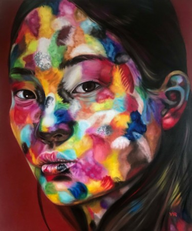 Painting titled "Lin in colors" by Valentina Andrees, Original Artwork, Oil