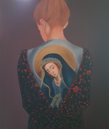 Painting titled "Faith" by Valentina Baicuianu, Original Artwork, Oil