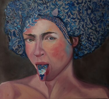 Peinture intitulée "Attitude" par Valentina Baicuianu, Œuvre d'art originale, Huile