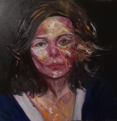 Pittura intitolato "Self portrait" da Valentina Baicuianu, Opera d'arte originale, Olio