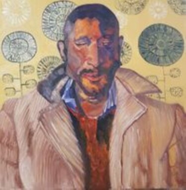 Malerei mit dem Titel "Portrait of a man 1" von Valentina Baicuianu, Original-Kunstwerk, Öl