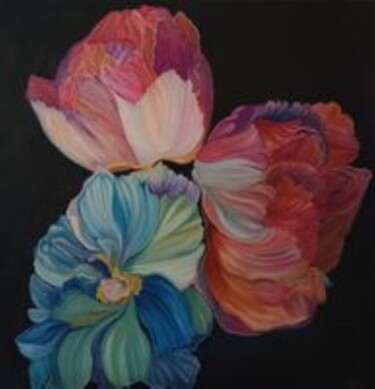 Картина под названием "In bloom" - Valentina Baicuianu, Подлинное произведение искусства, Масло