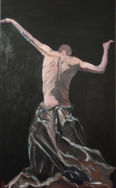 Painting titled "Dancer" by Valentina Baicuianu, Original Artwork, Oil