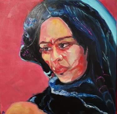 Painting titled "Frida 1" by Valentina Baicuianu, Original Artwork, Oil