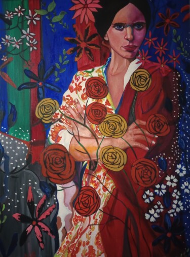 Malerei mit dem Titel "Colorful life 1" von Valentina Baicuianu, Original-Kunstwerk, Acryl