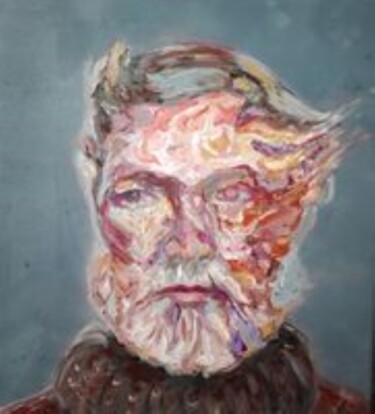Malerei mit dem Titel "Hemingway" von Valentina Baicuianu, Original-Kunstwerk, Öl