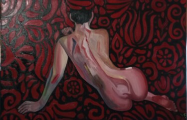 Schilderij getiteld "Nude" door Valentina Baicuianu, Origineel Kunstwerk, Olie