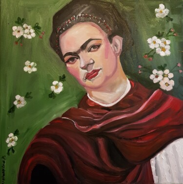 Schilderij getiteld "Frida1" door Valentina Baicuianu, Origineel Kunstwerk, Olie