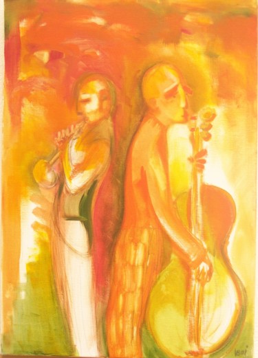 Painting titled "Jazz-35x50" by Valentina Boi, Original Artwork, Oil