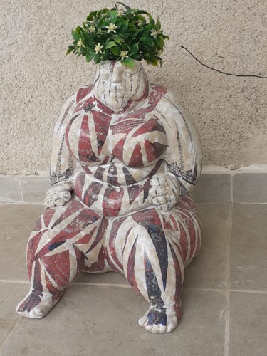 Sculptuur getiteld "Fatty" door Valentina Brusilovskaya, Origineel Kunstwerk, Keramiek