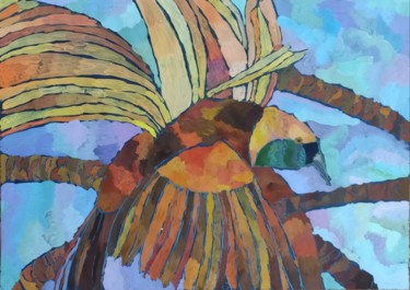 Картина под названием "bird of paradise" - Valentina Budarina, Подлинное произведение искусства, Гуашь