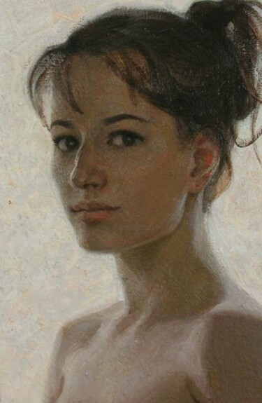 Painting titled "Автопортрет (фрагме…" by Valentina Cernyh, Original Artwork, Oil