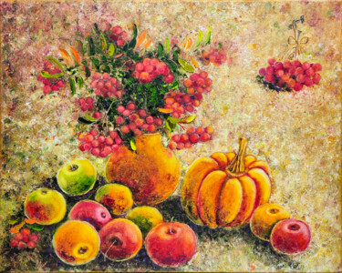 Painting titled "Bright Autumn" by Valentina Kramarenko, Original Artwork, Oil