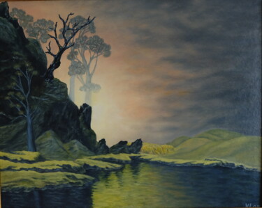 Malerei mit dem Titel "Magic place" von Valentina Lazdina, Original-Kunstwerk, Öl