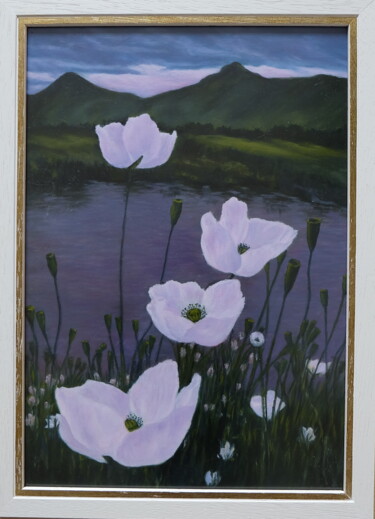 Schilderij getiteld "Poppies" door Valentina Lazdina, Origineel Kunstwerk, Olie