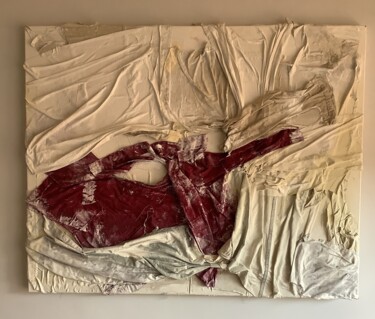 Peinture intitulée "Red Impression" par Valentina Majer, Œuvre d'art originale, Acrylique
