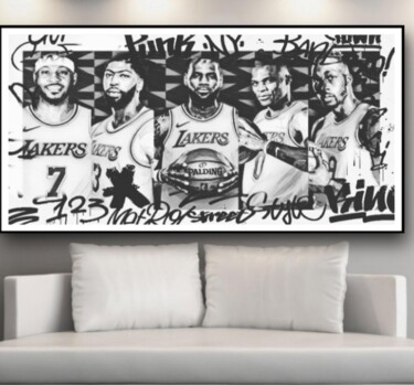 Artes digitais intitulada "Lakers" por Valentina May, Obras de arte originais, Pintura digital