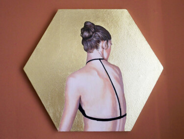 Painting titled "Hidden" by Valentina Porcelli, Original Artwork, Acrylic Mounted on Wood Stretcher frame
