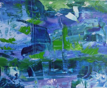 Картина под названием "Abstract art. Sea d…" - Valentina Pushkareva, Подлинное произведение искусства, Акрил