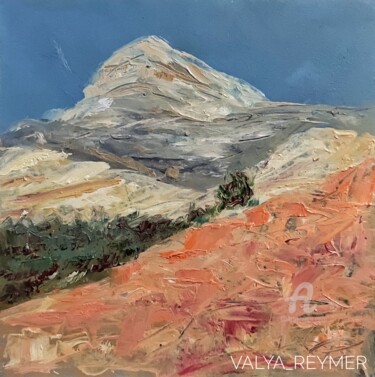 Painting titled "Nevada mountains Pa…" by Valentina Reymer, Original Artwork, Oil