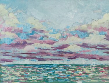 Pittura intitolato "Sea ​​surface" da Valentina Reymer, Opera d'arte originale, Olio