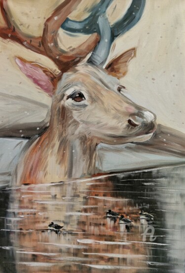 "Pond Oil Painting O…" başlıklı Tablo Valentina Reymer tarafından, Orijinal sanat, Petrol