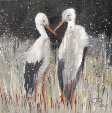 Painting titled "Life of free birds.…" by Valentina Reymer, Original Artwork, Oil